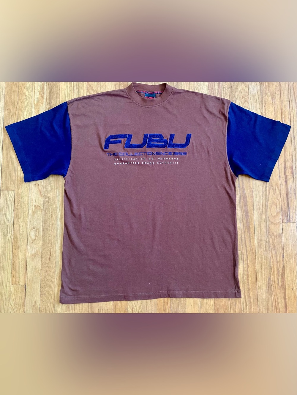Vintage 90s FUBU Embroidered Tee *3XL* Big/Tall Men's Chenille Logo T-Shirt